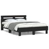 vidaXL Bed Frame with LED without Mattress Black 120x200 cm