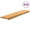 vidaXL Stair Treads 16 pcs Light Brown 110x30x2 cm Solid Wood Oak