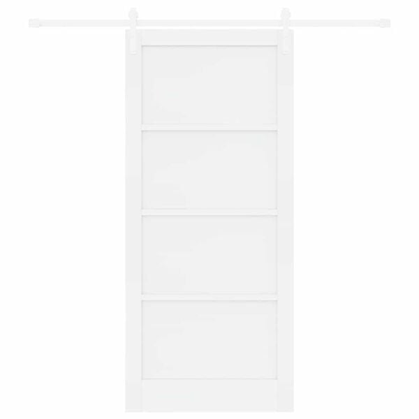 vidaXL Sliding Door White 93 x 211 cm Solid Pine Wood