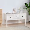 vidaXL Coffee Table White 102x49x55 cm Solid Wood Pine