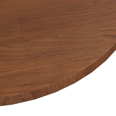 vidaXL Round Table Top Dark Brown Ø90x1.5 cm Treated Solid Wood Oak