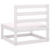 vidaXL Garden Middle Sofa White Solid Wood Pine