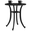 vidaXL Garden Table Black &Oslash;48x53 cm Cast Aluminium