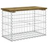 vidaXL Garden Bench Gabion Design 63x31.5x42 cm Impregnated Wood Pine