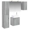 vidaXL Bathroom Cabinet Set 5 pcs Grey Sonoma Engineered Wood