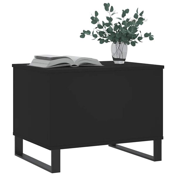vidaXL Coffee Table Black 60x44.5x45 cm Engineered Wood