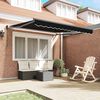 vidaXL Awning Retractable Manual Black 300 x 250 x 165 cm Polyester