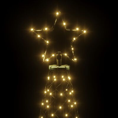 vidaXL Christmas Tree with Spike Warm White 200 LEDs 180 cm