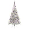 vidaXL Artificial Pre-lit Christmas Tree Silver 210 cm PET