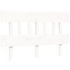 vidaXL Bed Frame without Mattress White 140x190 cm Solid Wood Pine