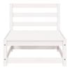 vidaXL 3 Piece Garden Lounge Set White Solid Pinewood