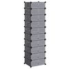 vidaXL Interlocking Shoe Organiser with 10 Compartments Black
