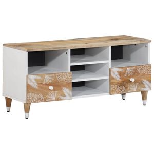 vidaXL TV Cabinet 100x33,5x46 cm Solid Wood Mango
