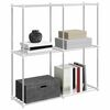 vidaXL Storage Shelf with Shelf White 43 x 27 x 90 cm Aluminium