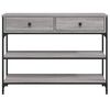 vidaXL Console Table Grey Sonoma 100x25x75 cm Engineered Wood