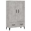 vidaXL Highboard Concrete Grey 70x31x115 cm Engineered Wood