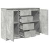 vidaXL Sideboard with Drawers Concrete Grey 100.5x35x76 cm Engineered Wood