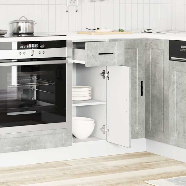 vidaXL Kitchen Base Cabinet&nbsp;Porto Concrete Grey Engineered Wood