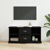 vidaXL TV Cabinet Black Oak 99.5 x 35.5 x 48 cm Engineered Wood