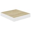 vidaXL Floating Wall Shelves 2 pcs Oak and White 23x23.5x3.8 cm MDF