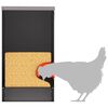 vidaXL Chicken Feeder Black 60.5 x 29 x 51 cm Cold-Rolled Steel