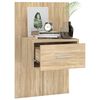 vidaXL Wall-mounted Bedside Cabinet Sonoma Oak