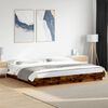 vidaXL Bed Frame with LED Lights without Mattress Smoked Oak 200x200cm