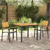 vidaXL Garden Dining Set 3 pcs Black Solid Acacia Wood