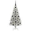 vidaXL Christmas Tree with 150 LEDs with Stand Silver 120 cm PET