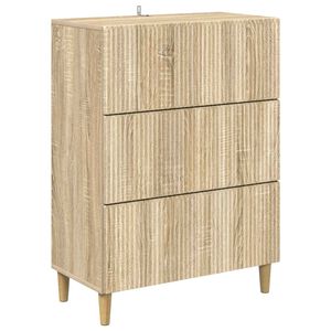 vidaXL Drawer Cabinet Sonoma Oak 66 x 34.5 x 90 cm Engineered Wood