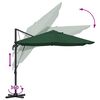 vidaXL Umbrella Green 351 x 250 x 260 cm Polyester and Aluminium