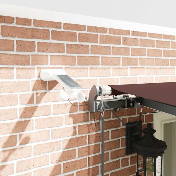 vidaXL Automatic Retractable Awning with LEDs Brown 600x300 cm