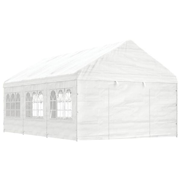 vidaXL Gazebo with Roof White 6.69x4.08x3.22 m Polyethylene