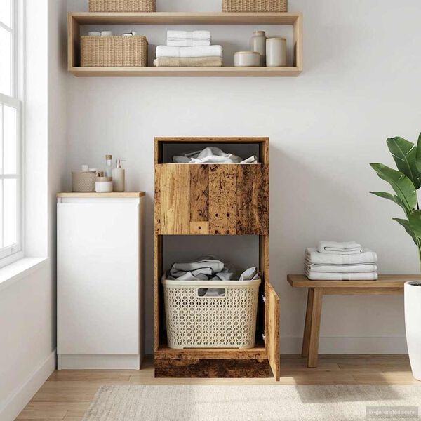 vidaXL Laundry Cabinet Old Wood 50 x 68 x 102 cm Engineered wood