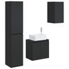 vidaXL Bathroom Furniture Set 3 pcs Black 33 x 34.5 x 160 cm