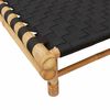 vidaXL Sun Lounger with Black Woven Webbing 55x200x30 cm Bamboo