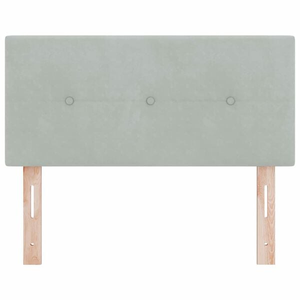 vidaXL Headboard with Headboard Light Grey 80 cm Faux Leather