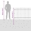 vidaXL Spike Fence Black 200 x 150 cm Powder-Coated Steel