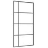 vidaXL Sliding Door Frosted ESG Glass and Aluminium 102.5x205 cm Black