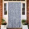 vidaXL Insect Curtain Blue and White 90x200 cm Chenille