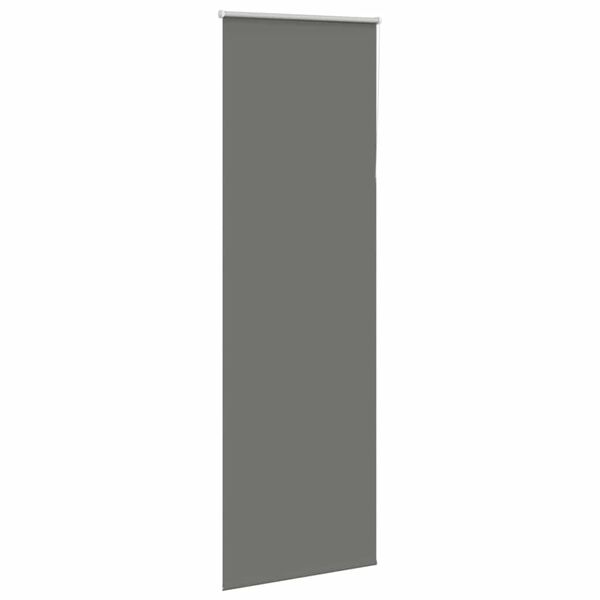 vidaXL Roller Blind Blackout Grey 85x210 cm Fabric Width 80.7 cm Polyester