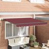 vidaXL Retractable Awning Manual Burgundy 300 x 200 cm Fabric