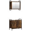 vidaXL Bathroom Cabinet Set 2 pcs Smoked Oak 65.5 x 34 x 61 cm