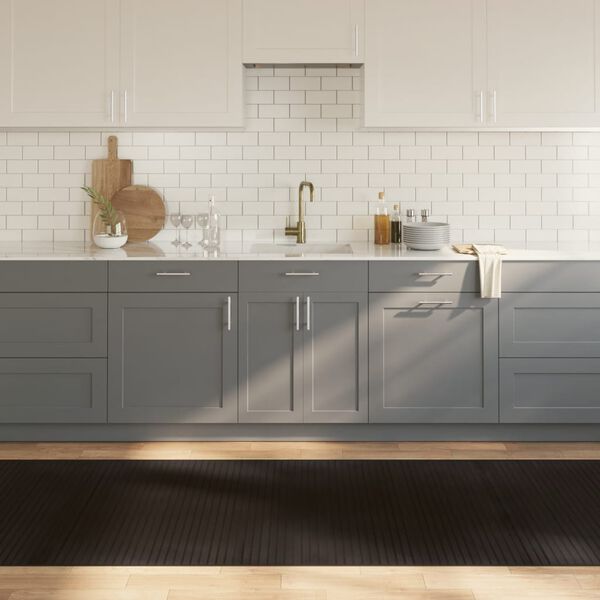 vidaXL Rug Rectangular Dark Brown100x500 cm Bamboo