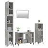 vidaXL 4 Piece Bathroom Furniture Set Concrete Grey Engineered Wood