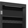 vidaXL Mirror Jewellery Cabinet with LED Lights Wall Mounted Black