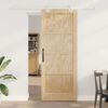 vidaXL Sliding Door Brown 83 x 211 cm Solid Pine Wood