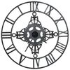 vidaXL Wall Clock Silver 78 cm Metal