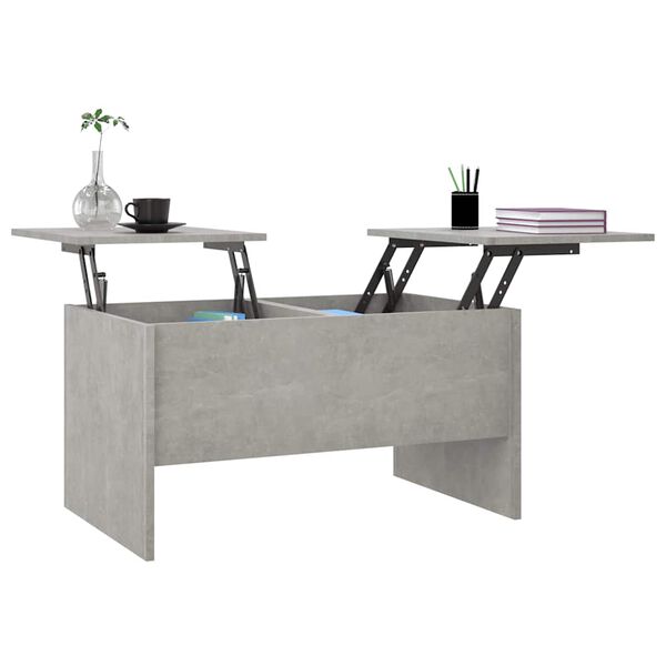 vidaXL Coffee Table Concrete Grey 80x50x42.5 cm Engineered Wood