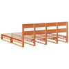 vidaXL Bed Frame without Mattress Wax Brown 180x200 cm Super King Solid Wood Pine
